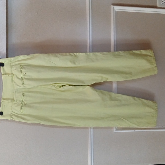 Lime High Waisted Cotton Pleated Pants By Forever 21. Size S - Picture 16 of 17
